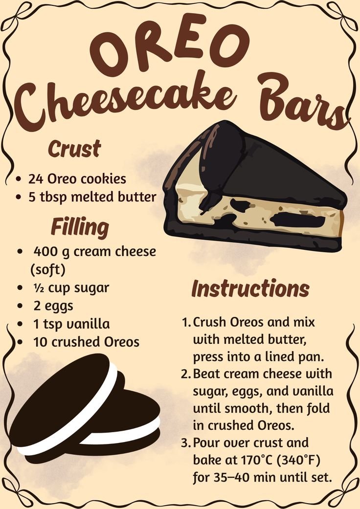 Oreo Cheesecake Bars