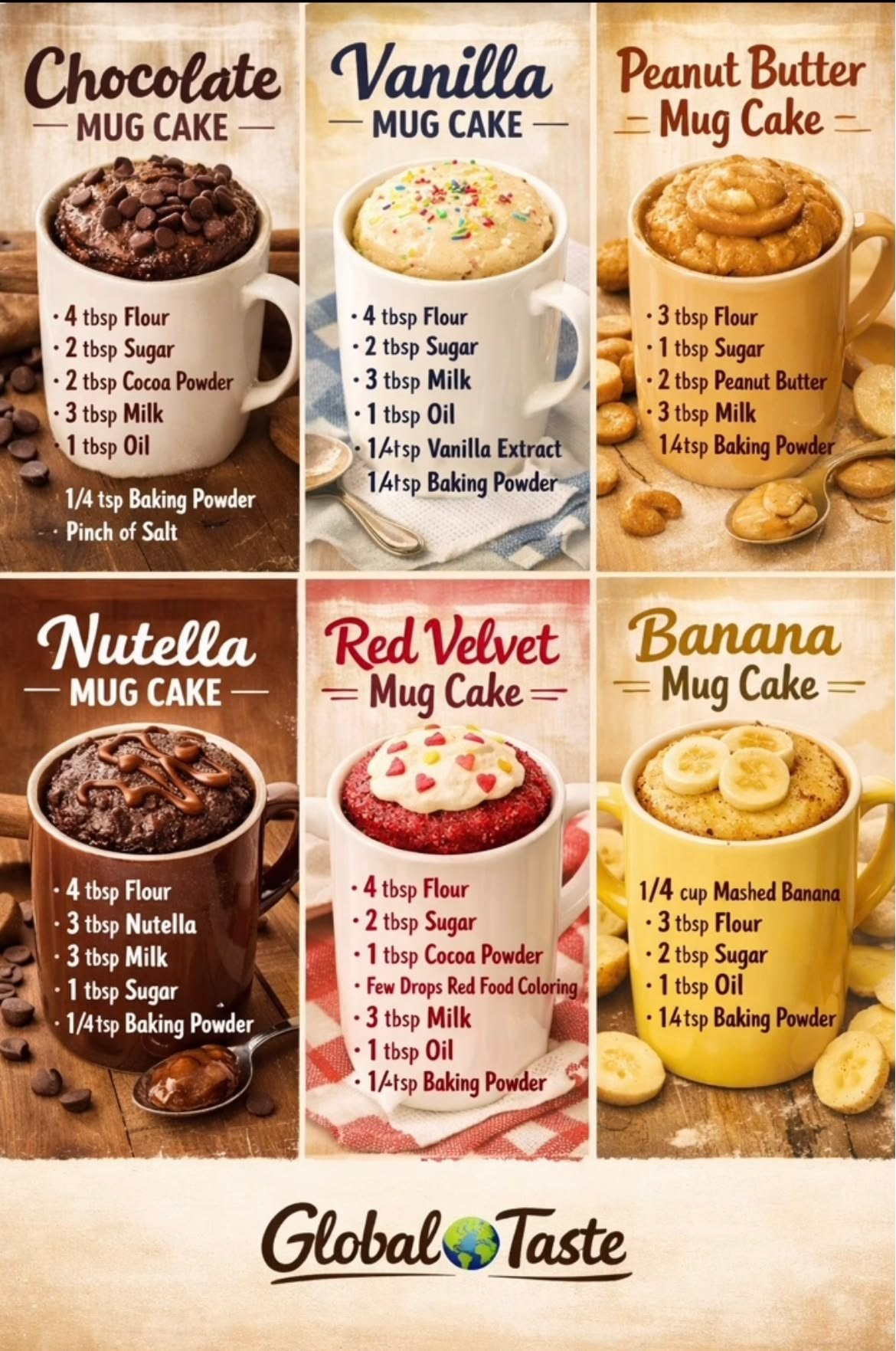 Various Mug Cakes